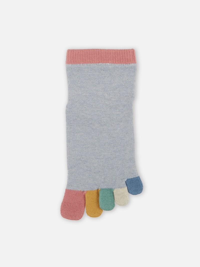 Rainbow 5 Fingers Toe Ankle Socks