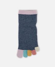 Milisten 1 Pair Toe Socks Cotton Crew Five Finger Socks Winter Warm  Stretchy Crew Socks for Women Girls (Pink)