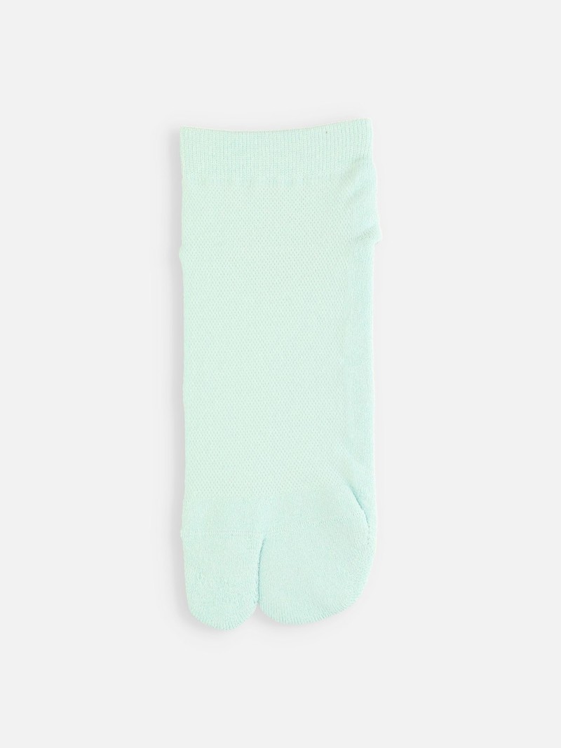 Chaussette courte Tabi unie en papier Washi éponge M