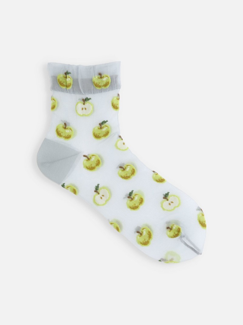Sheer Apple Low Crew Socks