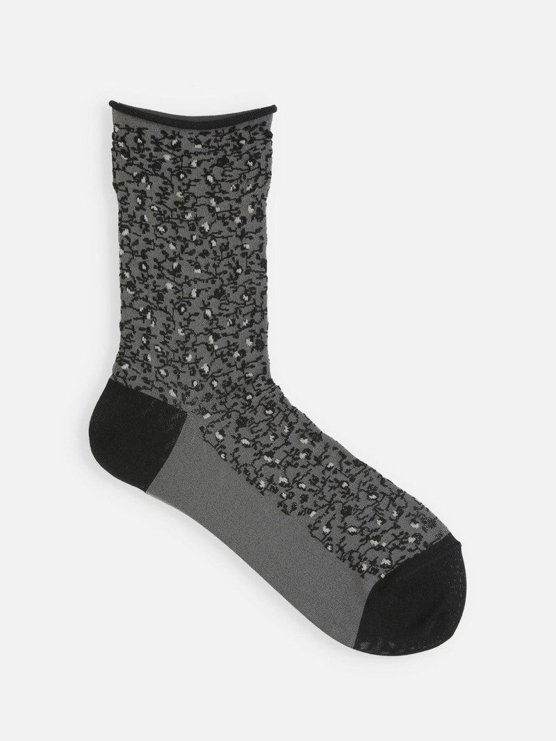 Flower Float Roll Top Low Crew Socks - TABIO FRANCE