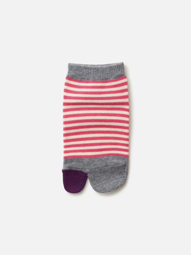 Kids Stripe Short Socks 19-21cm - TABIO FRANCE