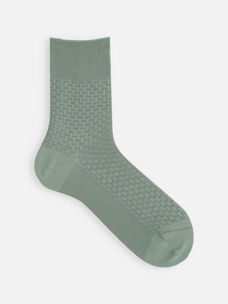 Damier Kurze Socken aus gezwirntem Garn M