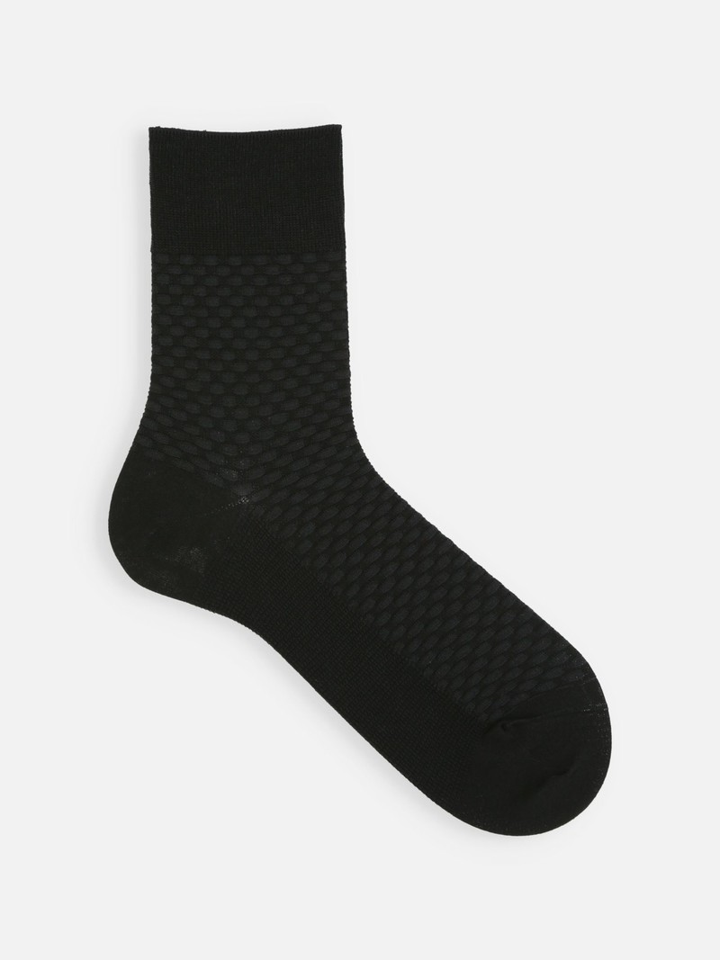 Damier Kurze Socken aus gezwirntem Garn M