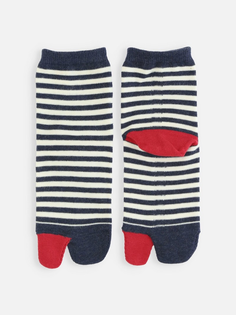 Kids Stripe Tabi Crew Socken 19-21cm