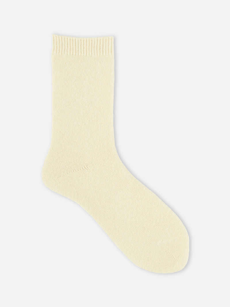 Mi-chaussette unie cachemire/laine L
