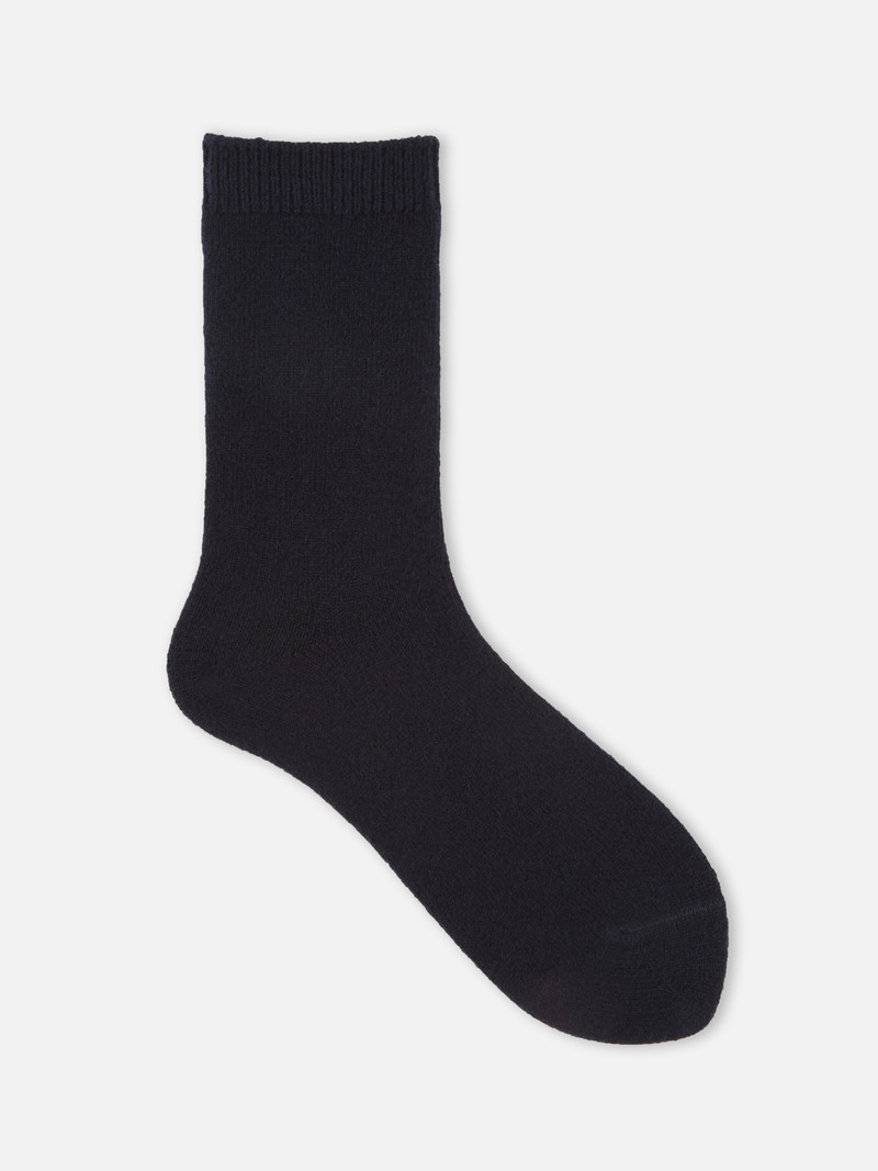 Mi-chaussette unie cachemire/laine L