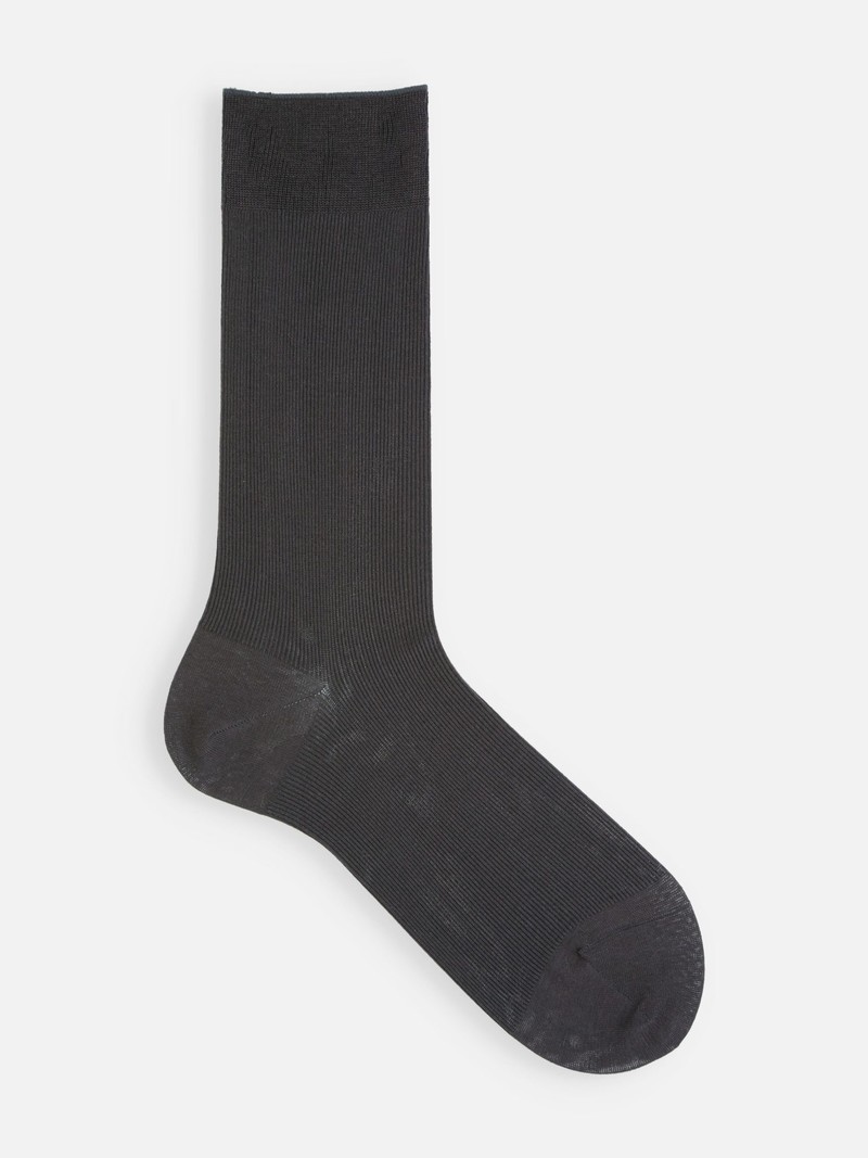 Koryo katoenen 1x1 geribde halfhoge sokken M