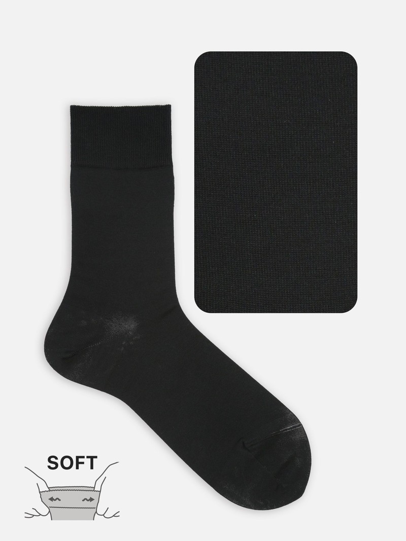 Niet-elastische effen fijne ronde sokken M