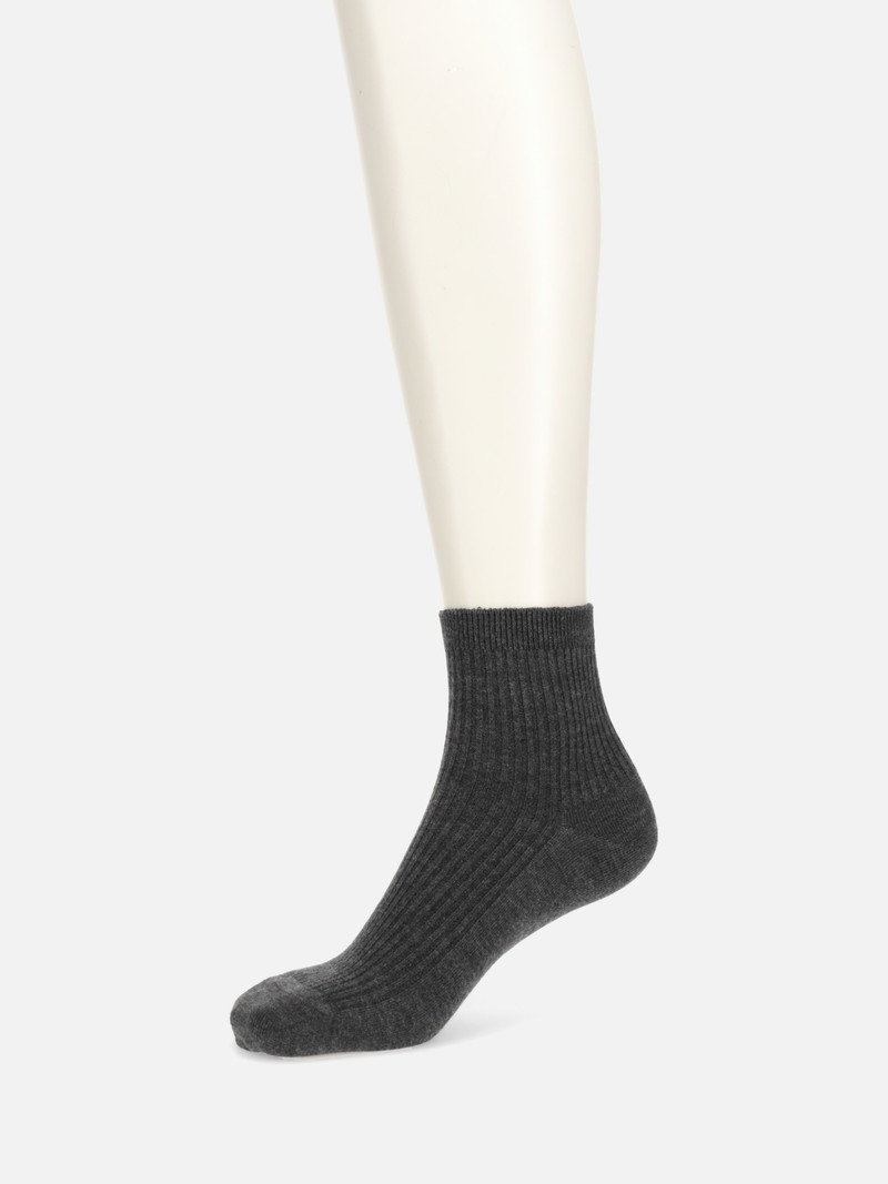 Classic Ribbed Plain Ankle Socks