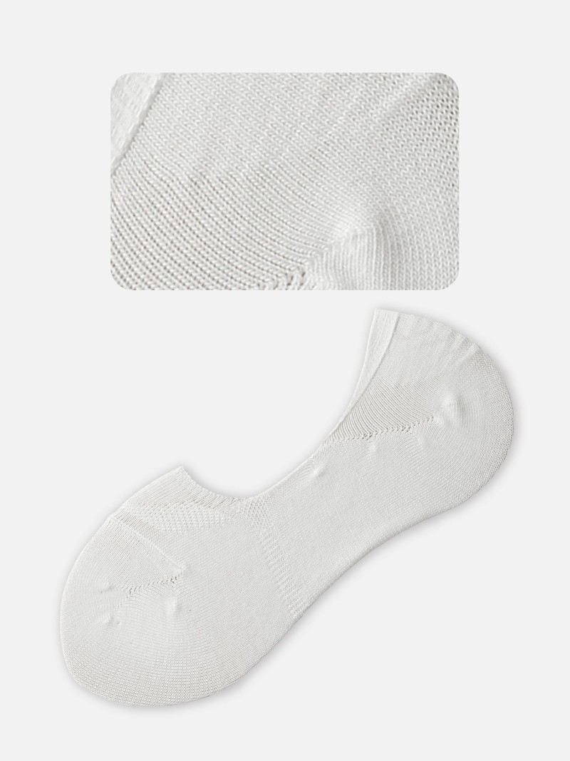 Plain Comfort Fit Cotton No-Show Socks M