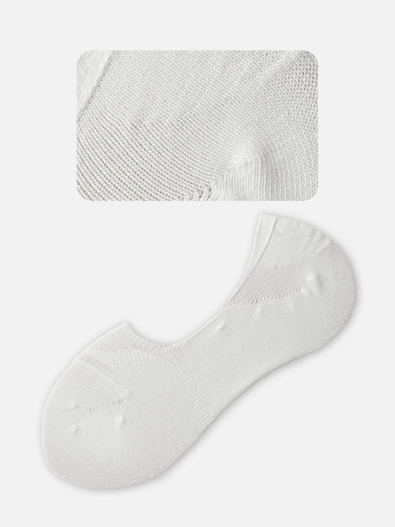 Plain Comfort Fit Cotton No-Show Socks L