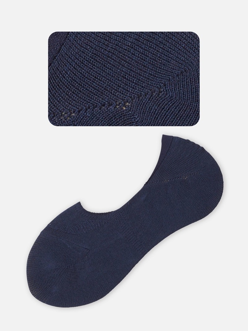 Einfarbige No-Show-Socken aus Baumwolle mit Komfort-Passform L