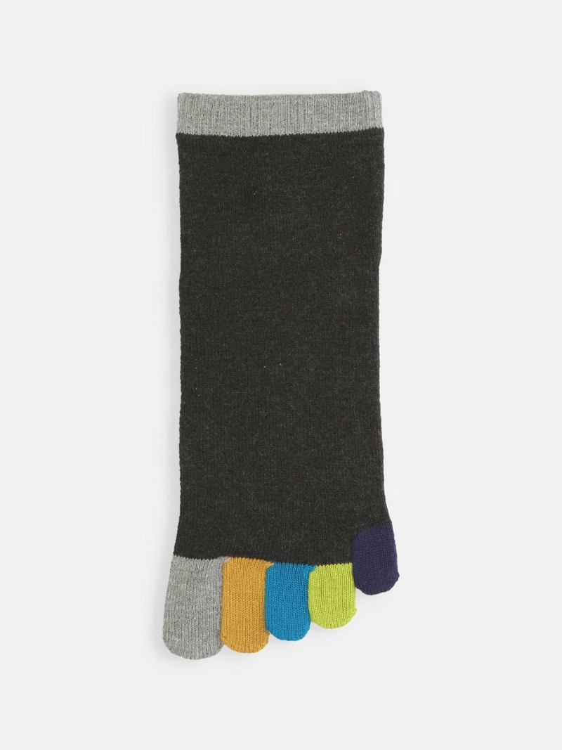 Regenboog teen korte sokken M