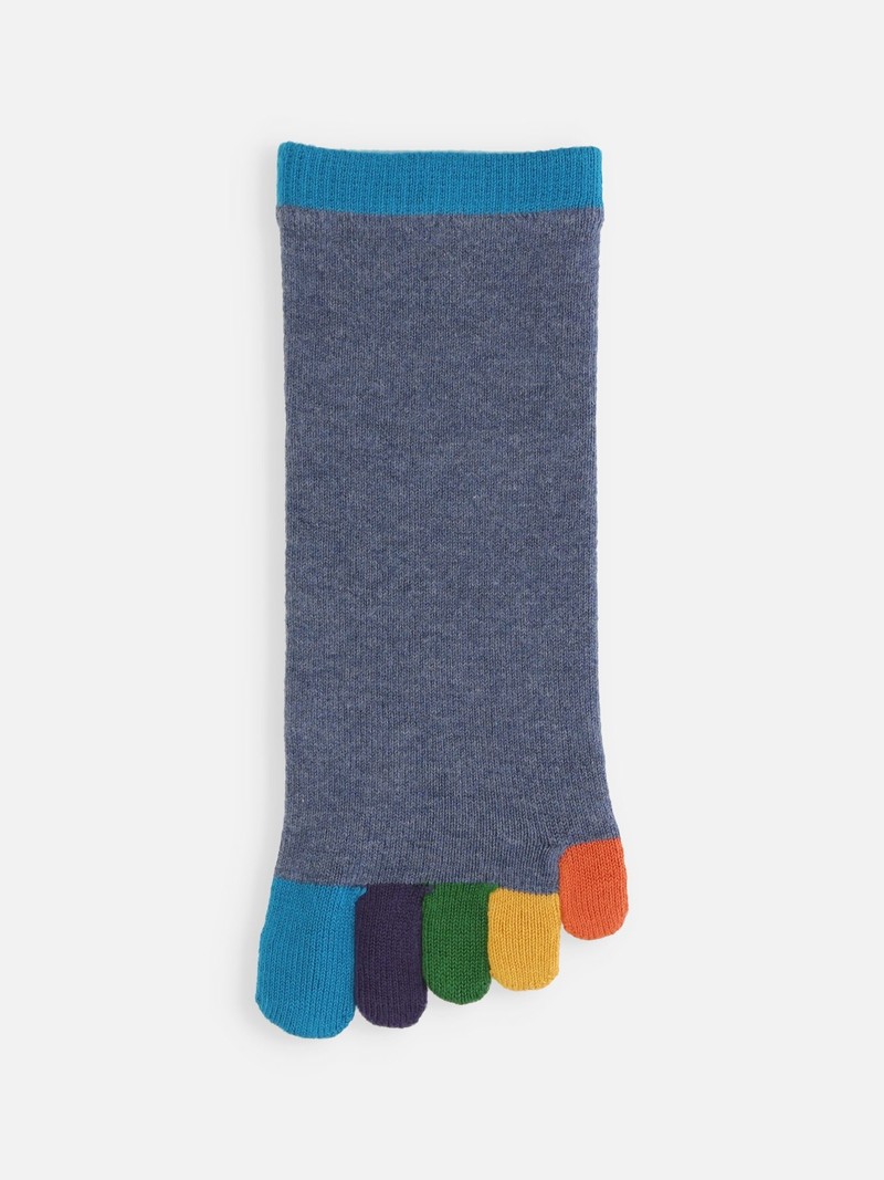 Kurze Regenbogen-Zehensocken M