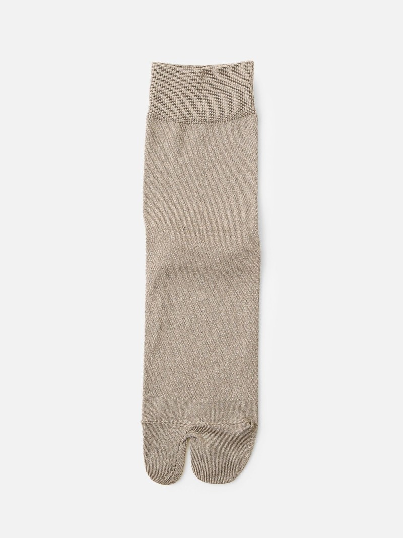 Fine Sparkly Tabi Low Crew Socks