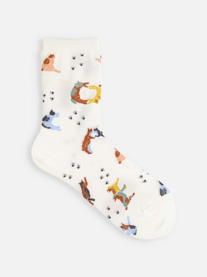 Calcetín estampado Love Cat