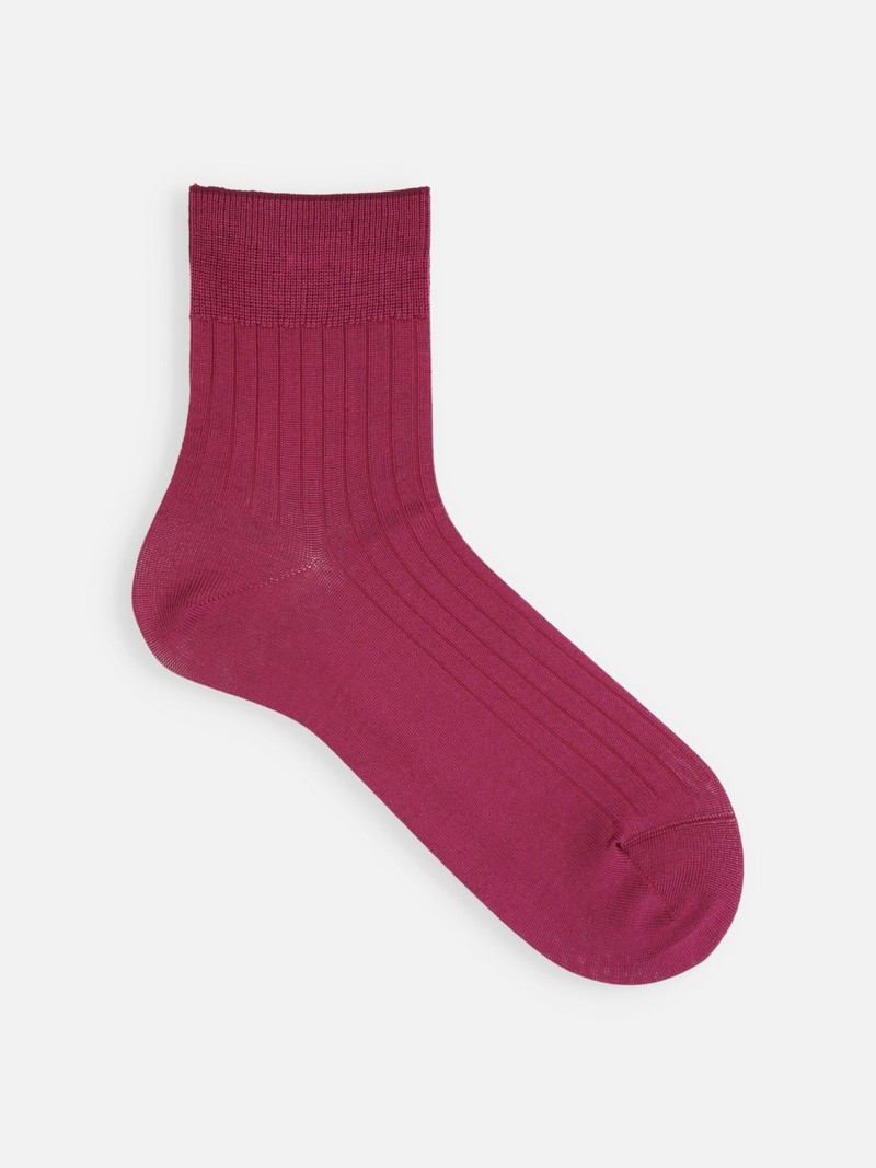 Plain Ribbed Short Socks M