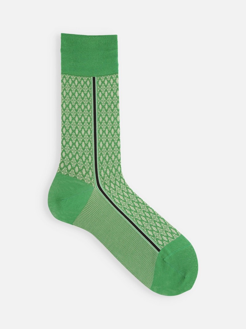 Damasque zijlijn halfhoge sokken M