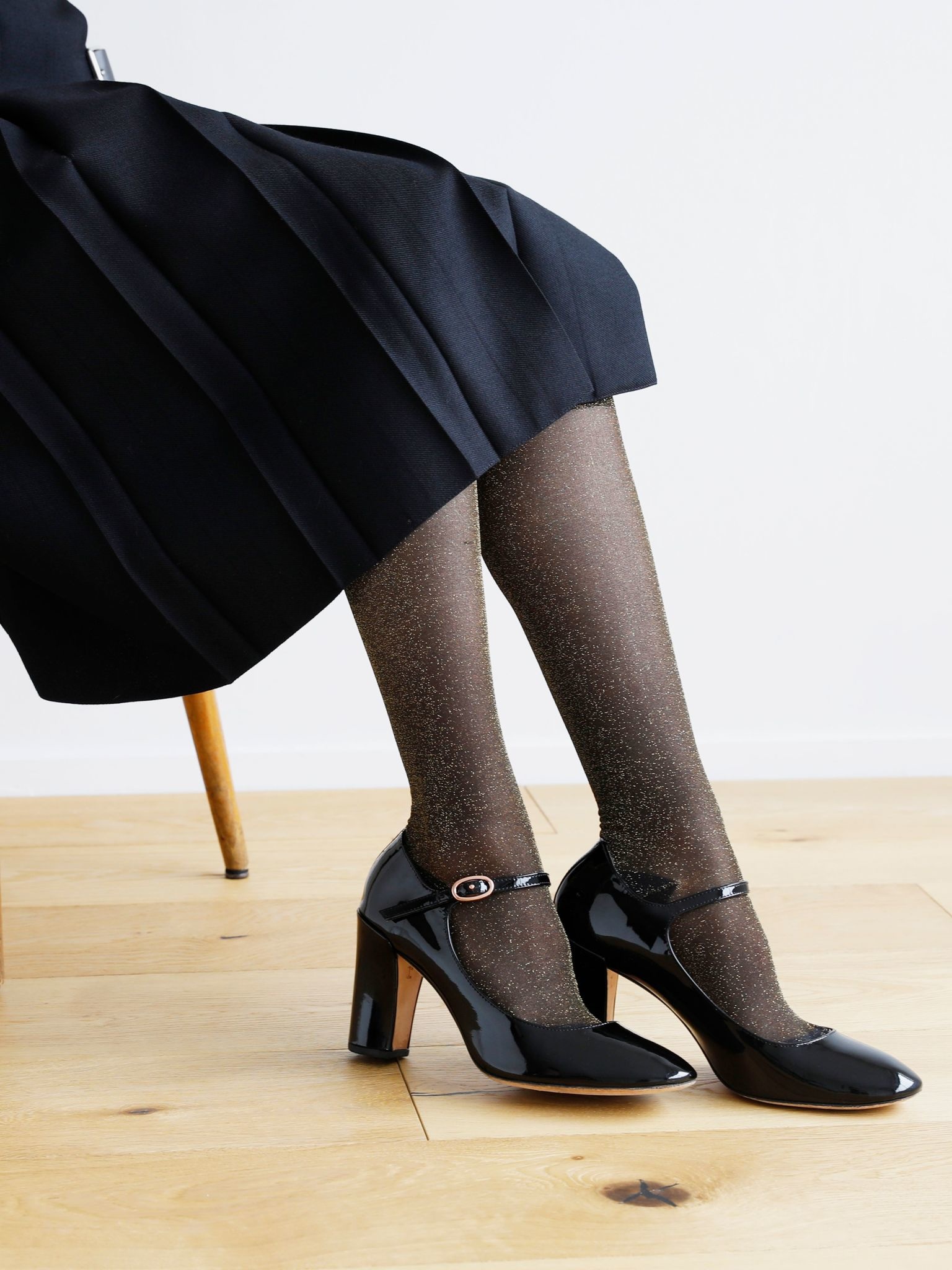 Mi-bas lamé maille fine