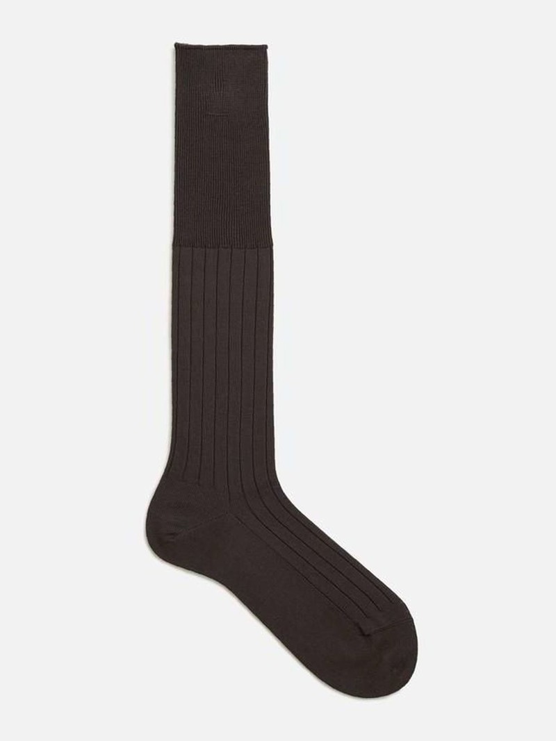 9x2 Ribbed Knee High Socks L