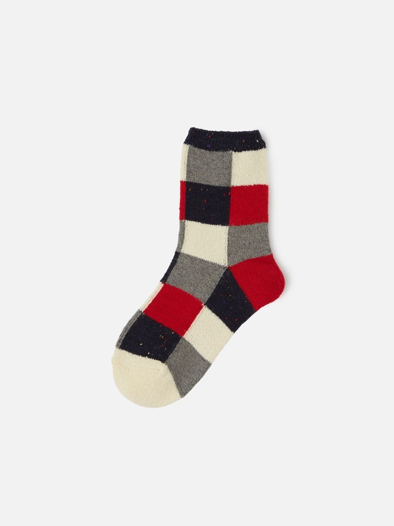 Mi-chaussette Patchwork laine Enf.16-18cm