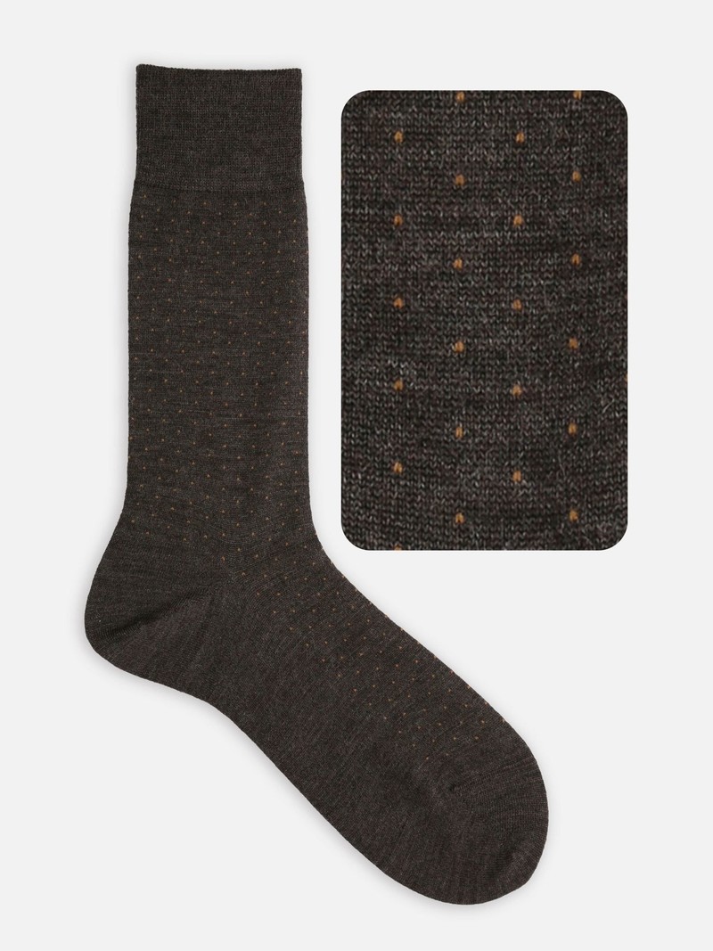 Pindot-Wadensocken aus Merinowolle M