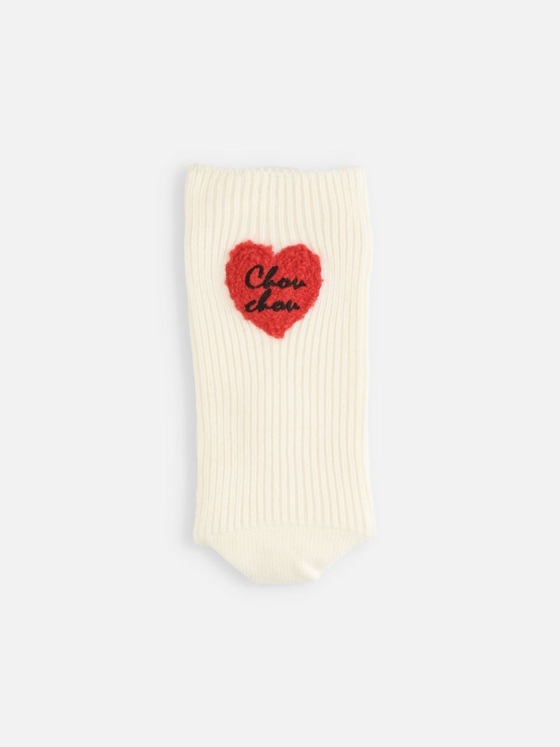 Chouchou Heart Crew Socks