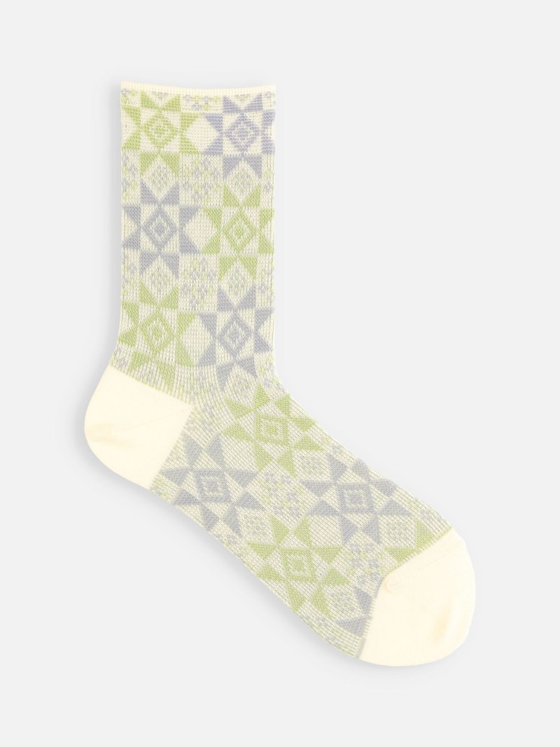 Calcetines de lana con estampado de triángulos