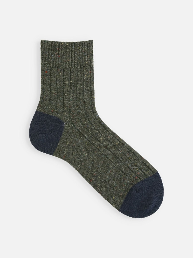 Wool Nep Bicolore Kurze Socken M
