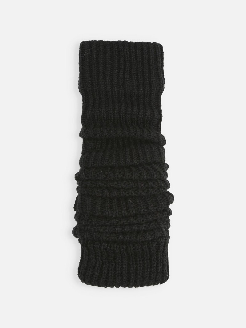 Woolen leg warmers Domba Black Nepal