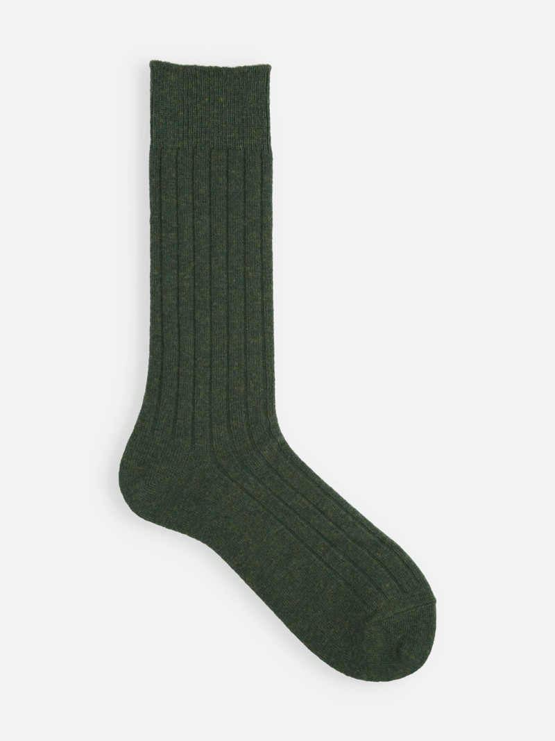Gerippte Socken aus Premium-Merinowolle M