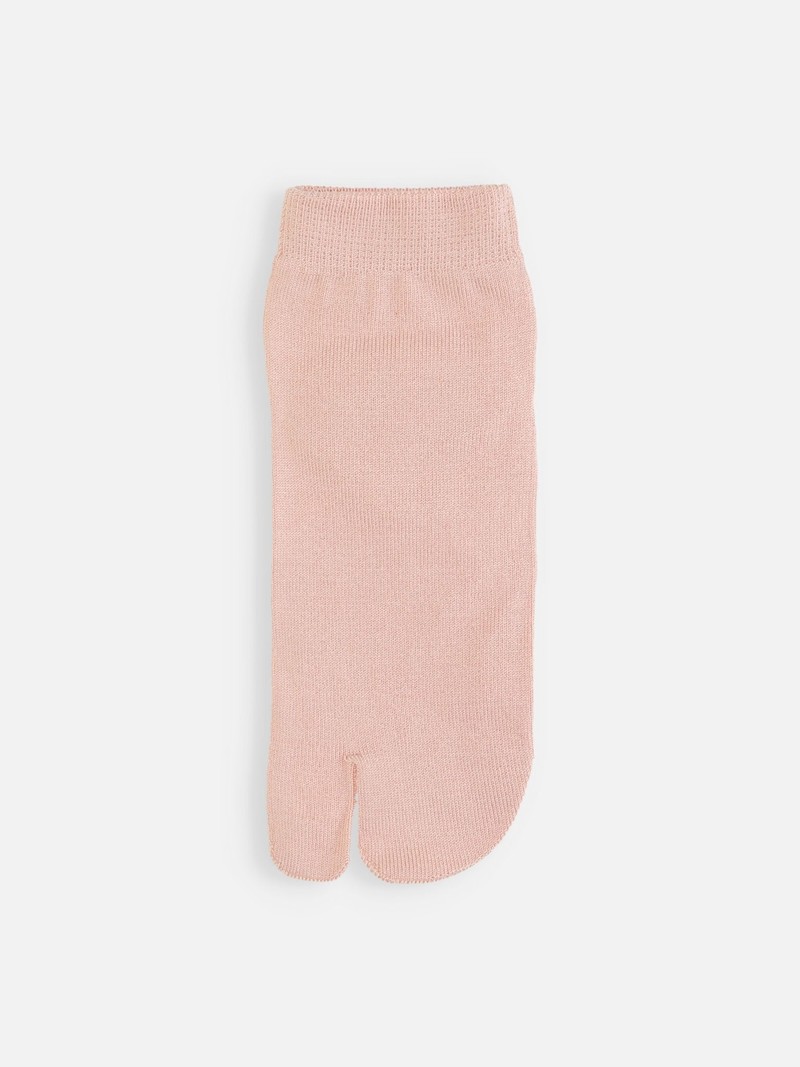 Socquette Tabi soie unie Catéchine S
