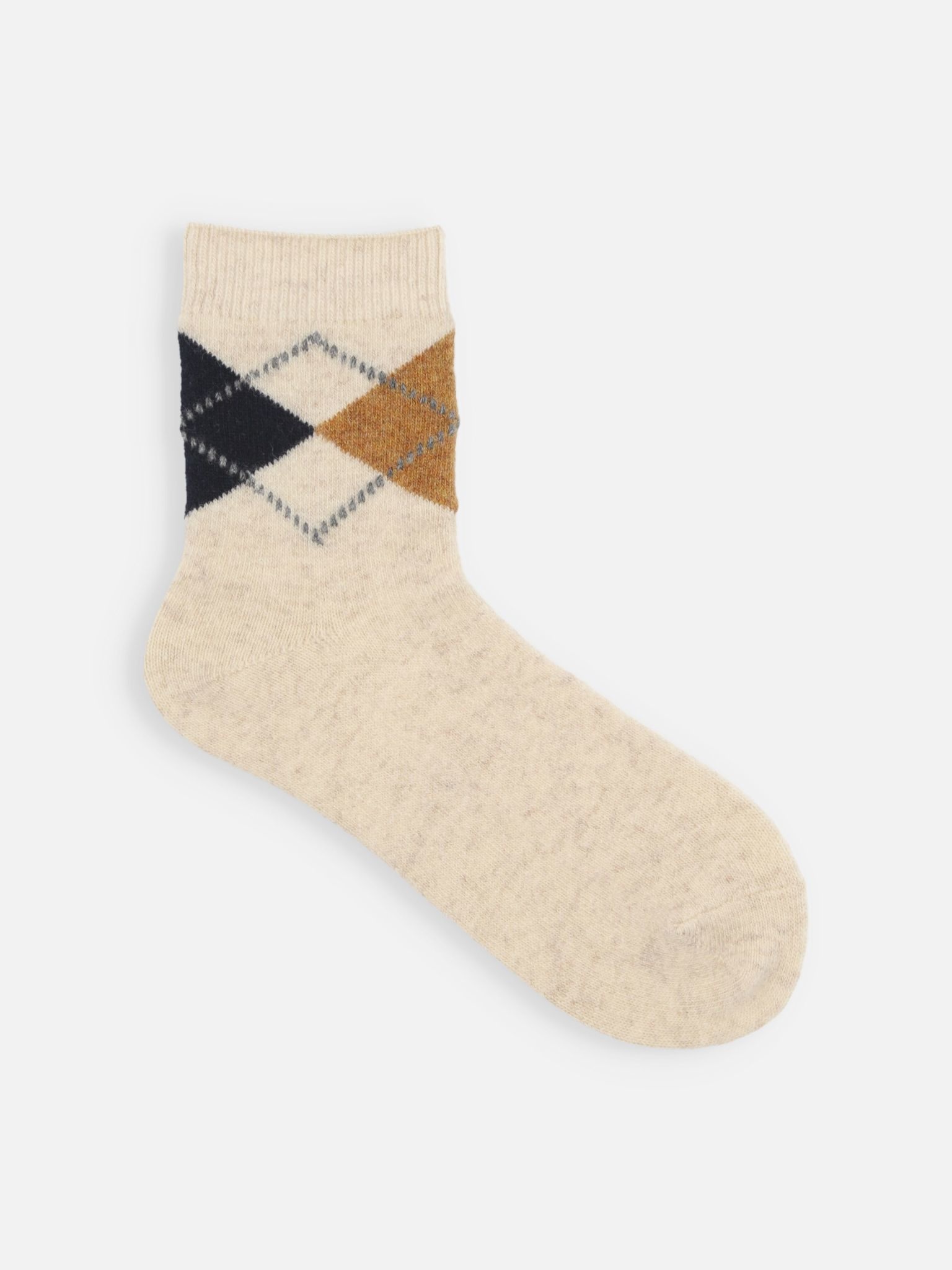Lambswool Argyle Low Crew Socks