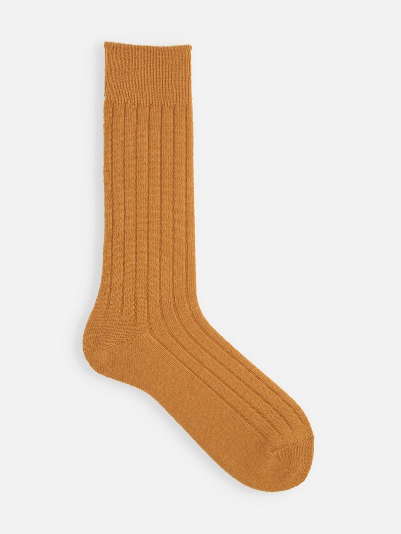 Geribbelde sokken van premium merinowol L