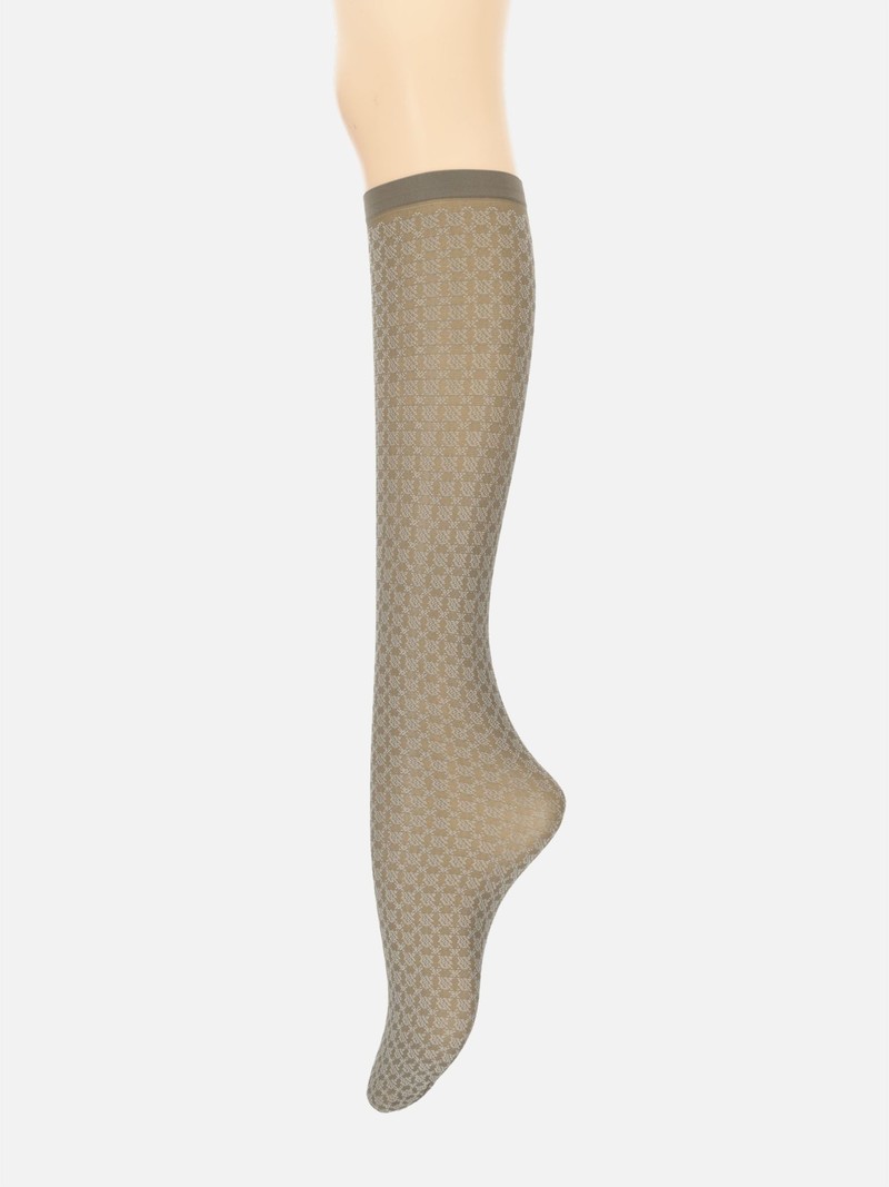 Kniehohe Pop-Socken mit Monogramm 40D