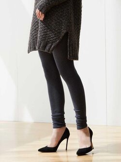 011870004 Legging long coton à côtes 3x1 360D