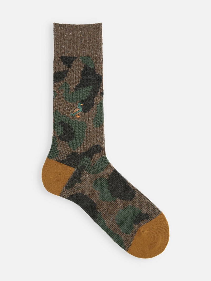 Calcetines altos de lana de pato M camuflaje