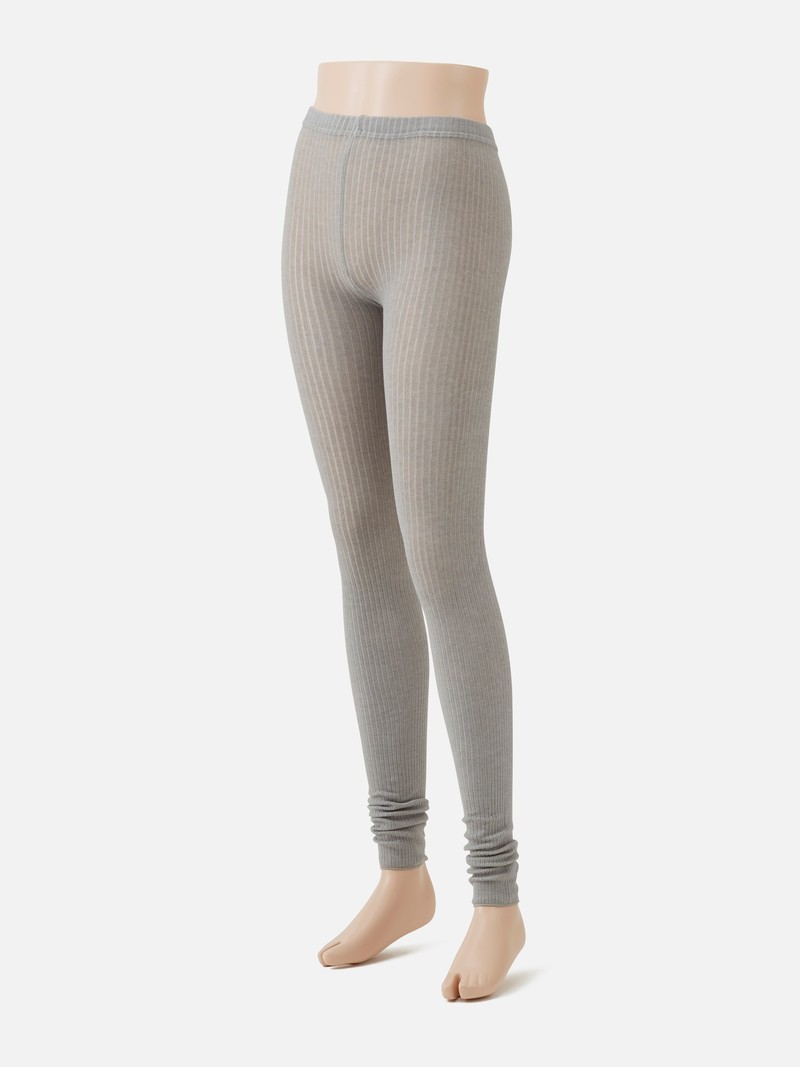 Legging long coton à côtes 3x1 360D