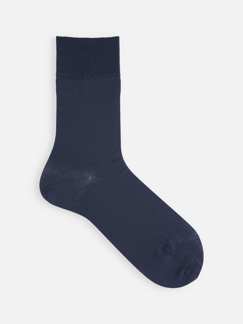 Non-Elastic Plain Fine Crew Socks M