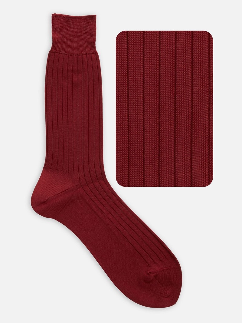 Wadensocken aus 100 % gerippter Baumwolle M