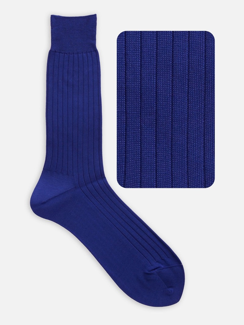 100% Cotton Rib Mid-Calf Socks M