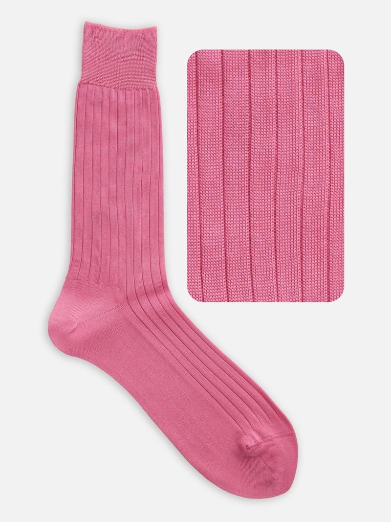 100% Cotton Rib Mid-Calf Socks L