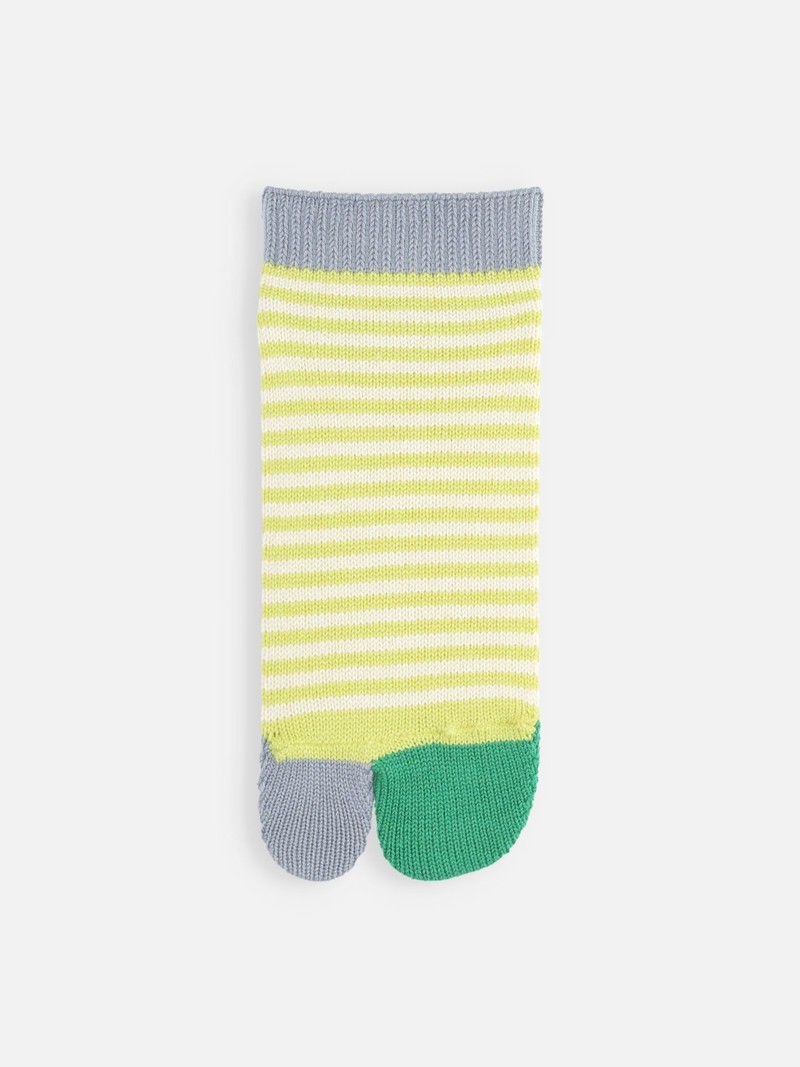 Tabi Striped Anklet Socks