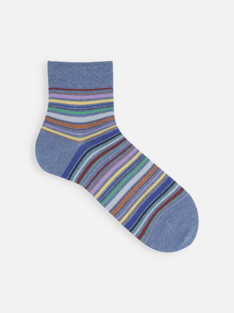 Kurze Socken mit mehreren Streifen M