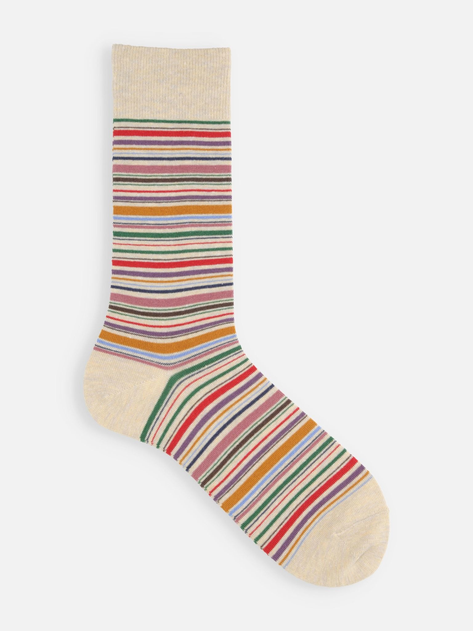 Mi-chaussette multi-rayures L