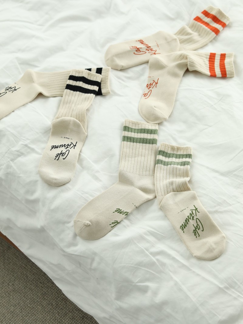 Cafe Kitsuné Top Line Crew Socks M
