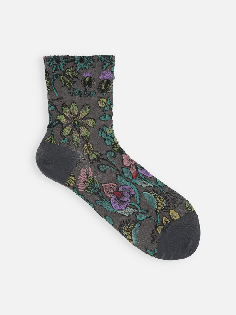 Flower Field Float Low Crew Socken