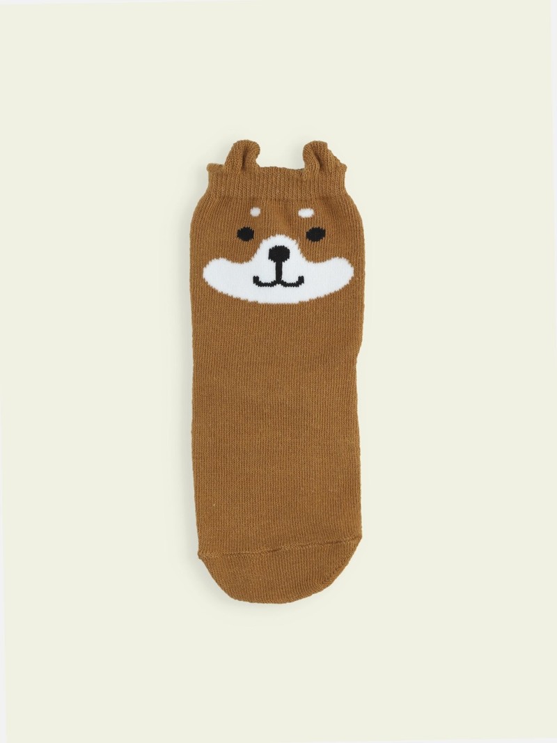 Kids Dog Ear Low Crew Socks 13-15cm