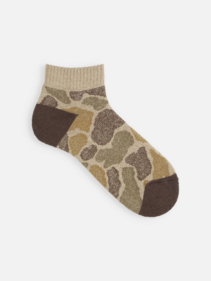 Camouflage Duck Pile Ankle Socks M